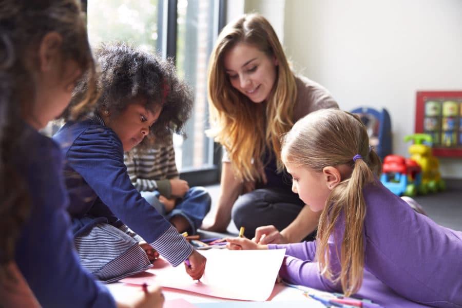 Childcare billing makes life easier for this teacher and her students drawing on paper